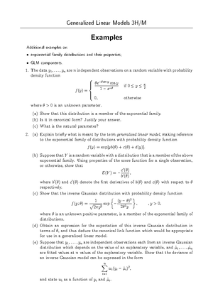 Chapter 1 - Lecture notes - Generalised Linear Models Tereza Neocleous ...