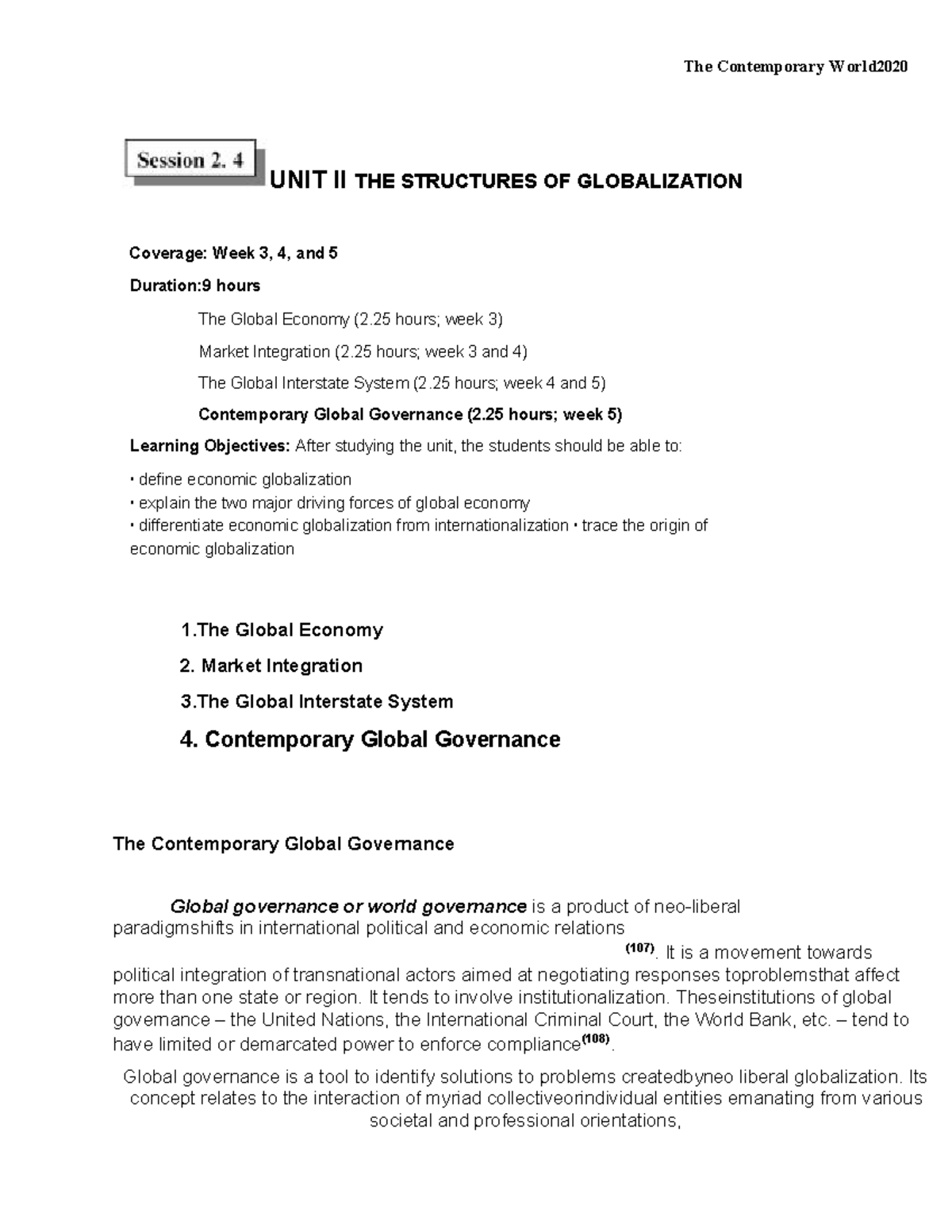 global-governance-notes-the-contemporary-world-2020-unit-ii-the