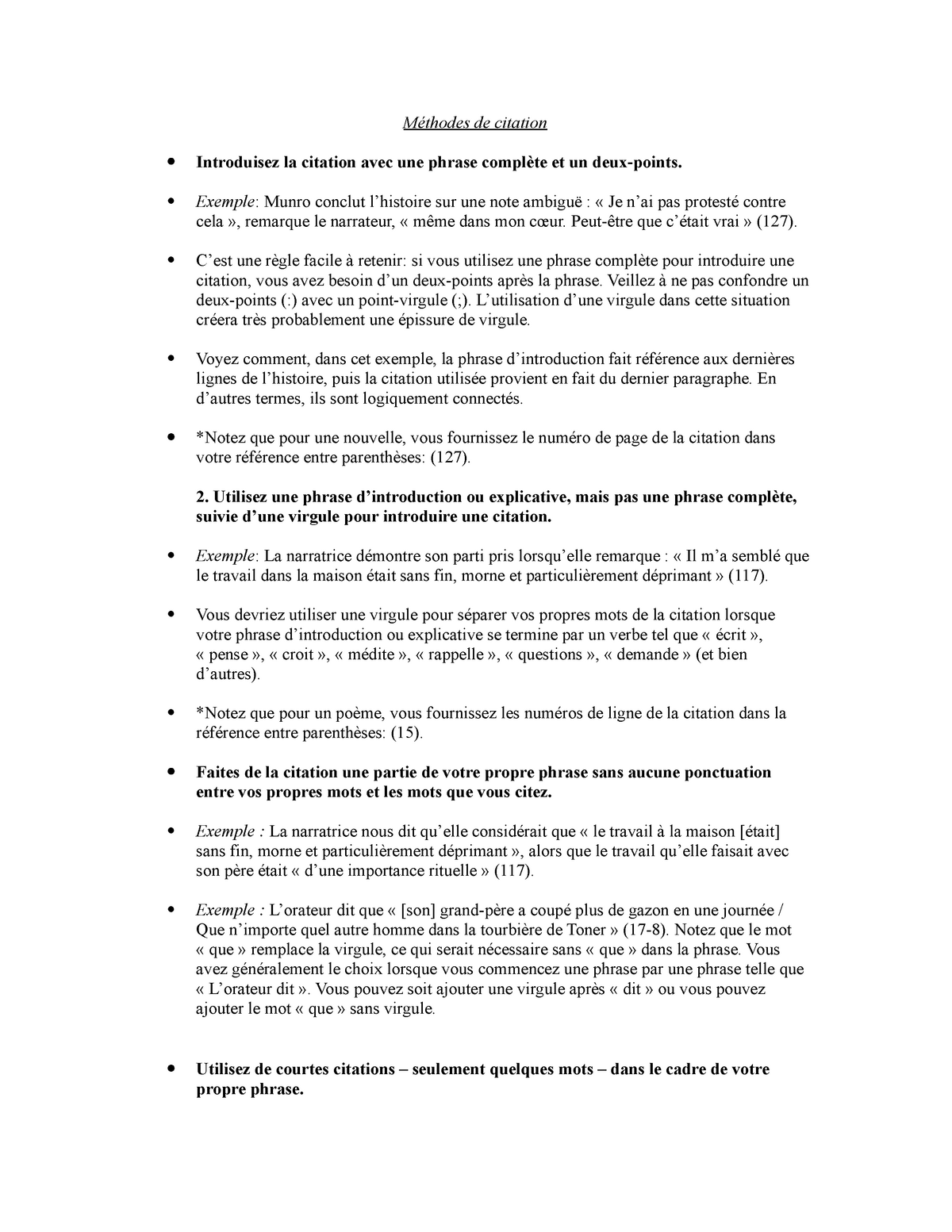 Methodes De Citation Lecture Notes 4 602 Bxx 03 Studocu