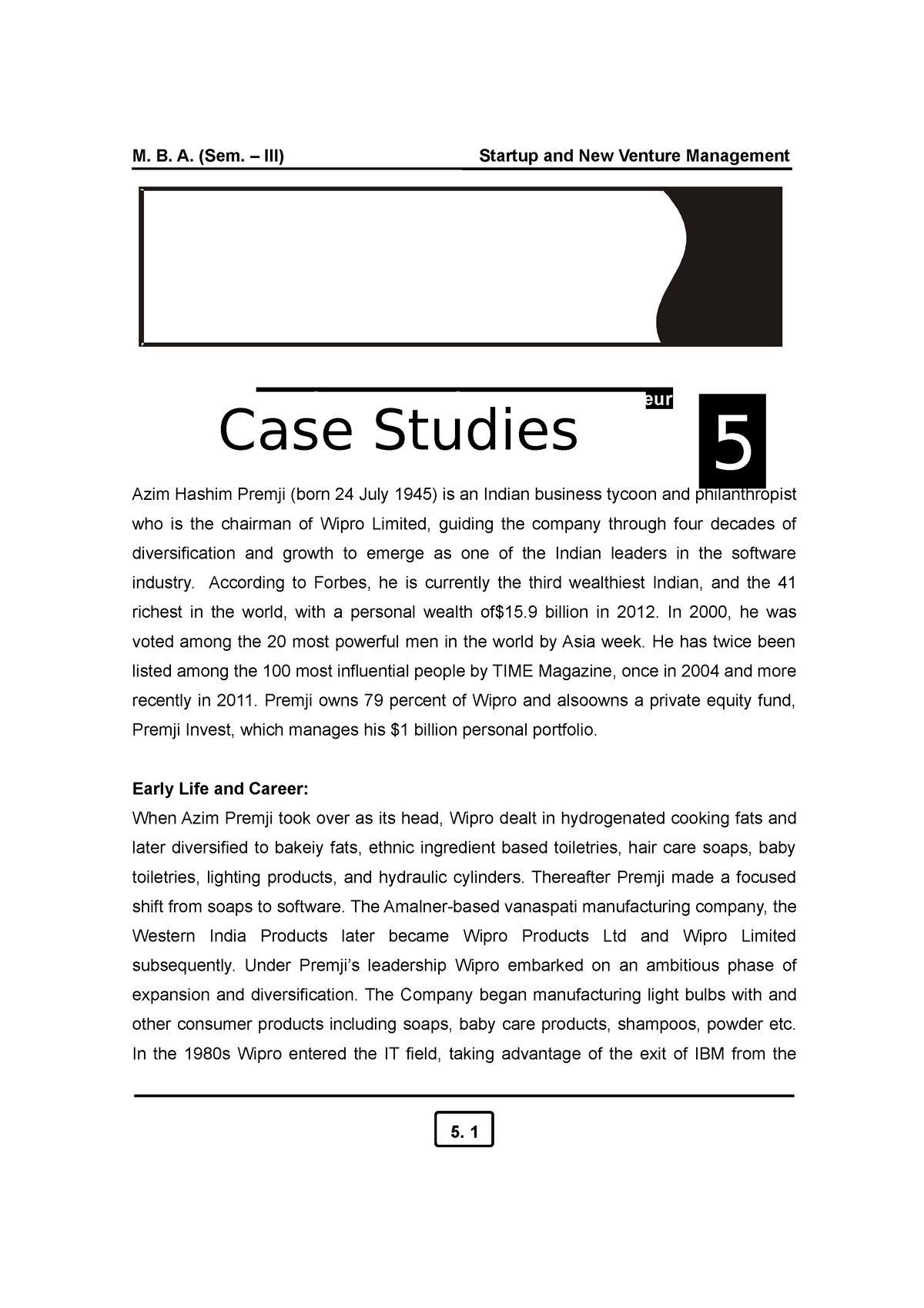 mba case study solution