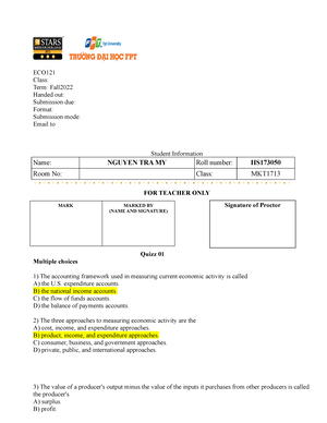 ECO121 Test 02 Individual Assignment 02 - HOA LAC BUSINESS ...