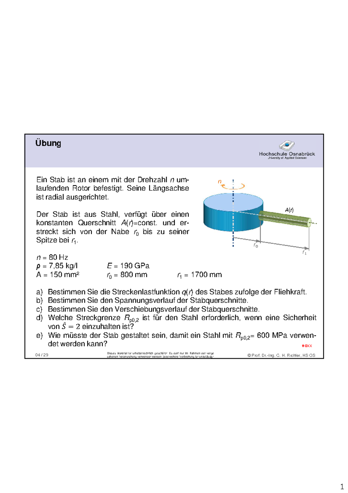 Üb 04a Festigkeitslehre Übungsaufgabe mit lösungen - 04 / 29 Dieses ...