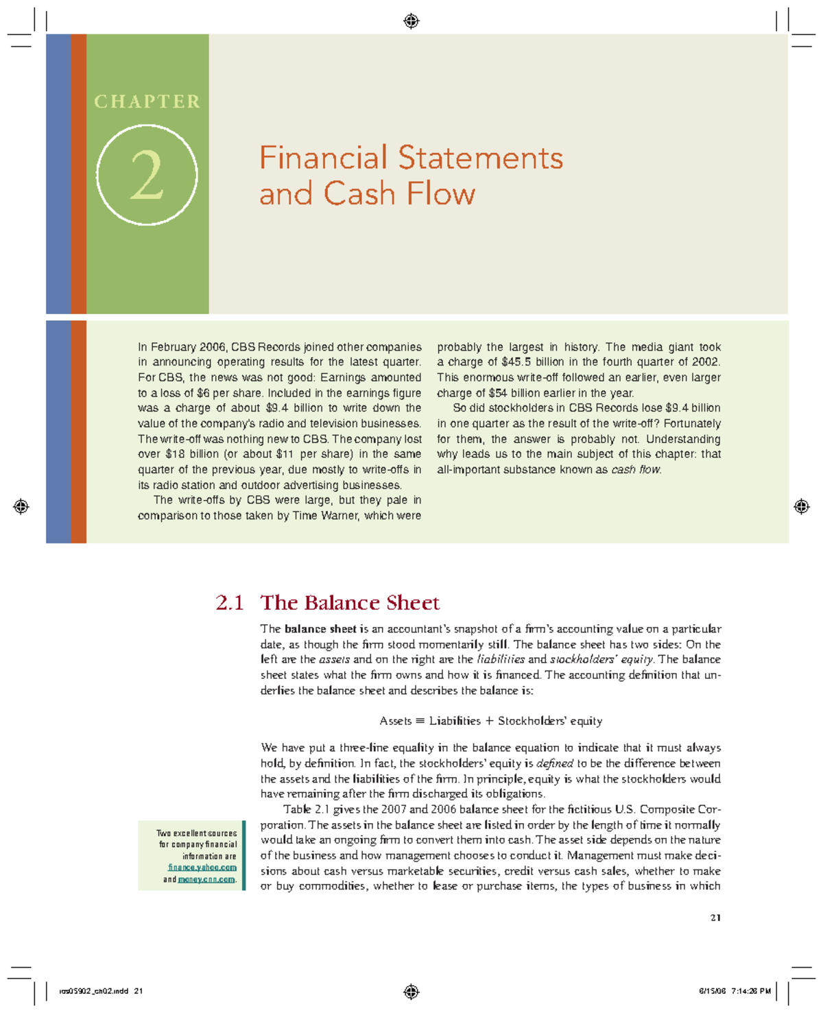 Chapter 02 - Full notes - Financial Statements and Cash Flow In ...