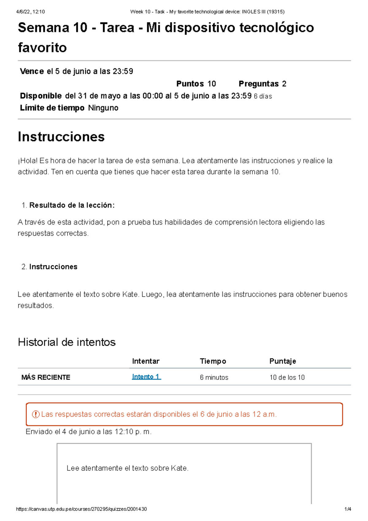 Week 10 Task My favorite technological device Ingles III (19315