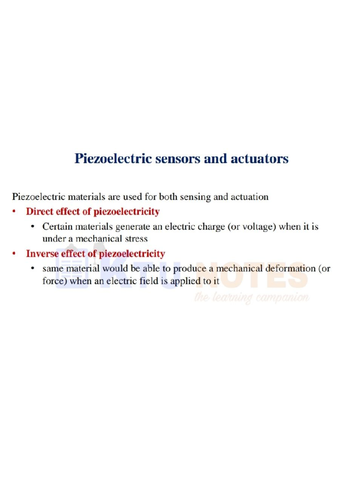 Piezoelectric sensors and actuator MEMS Studocu
