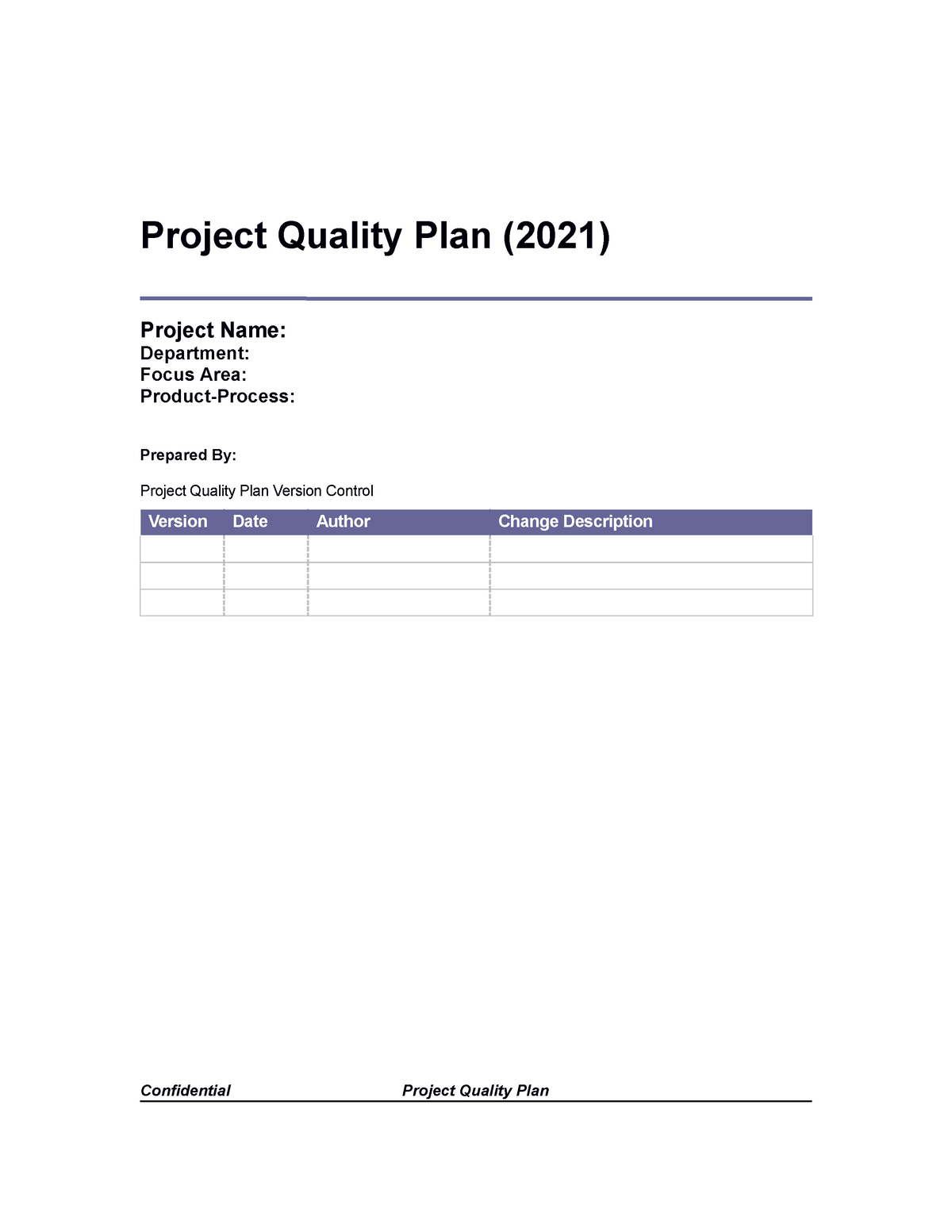 Change Management Project Plan Template prntbl