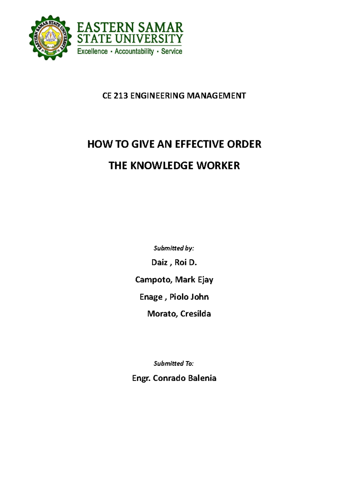 Order Manual Worker - A detailed discussion in Engineering Management ...