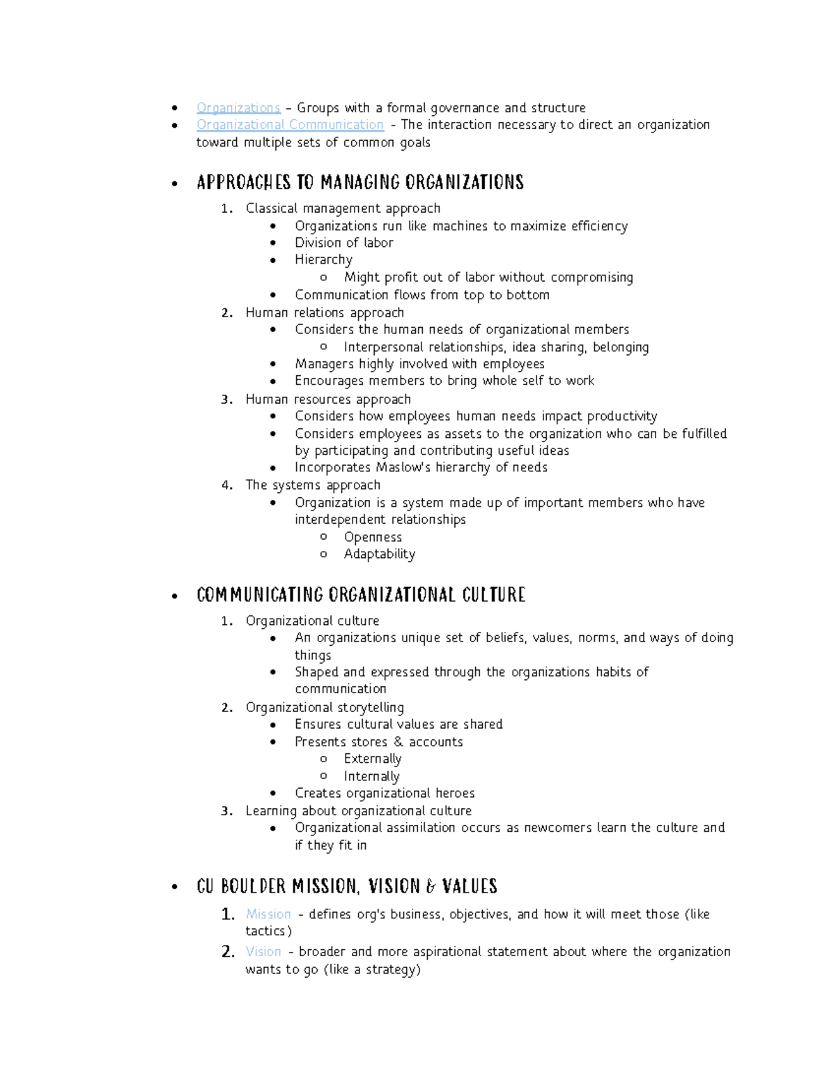 Organizations - Lecture Notes - • Organizations - Groups with a formal ...