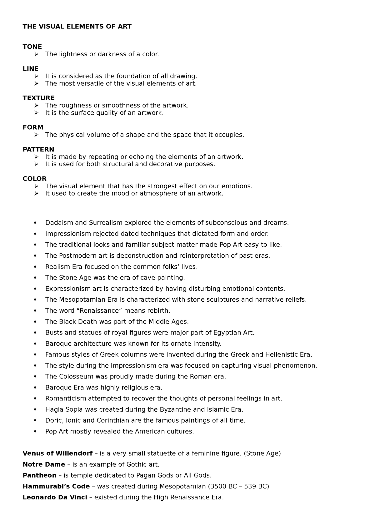 ART 002 PPT - THE VISUAL ELEMENTS OF ART TONE The lightness or darkness ...