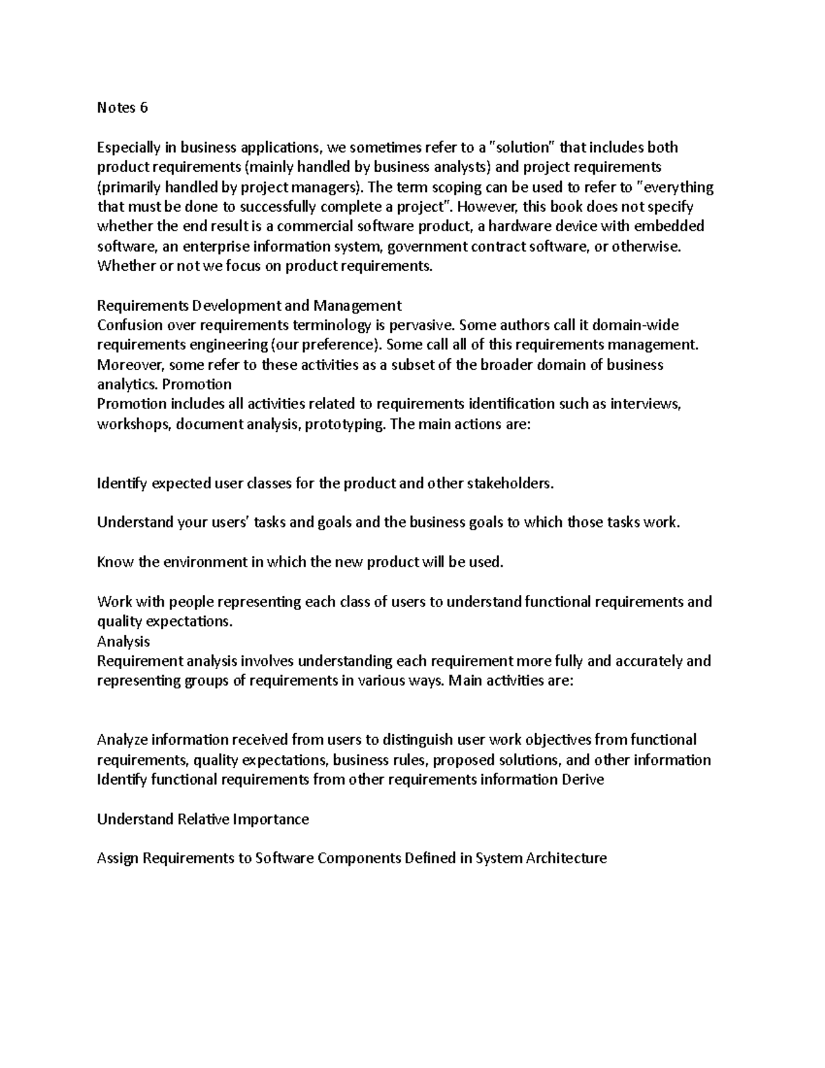 Notes 6 Notes 6 Especially in business applications, we sometimes refer to a "solution" Studocu