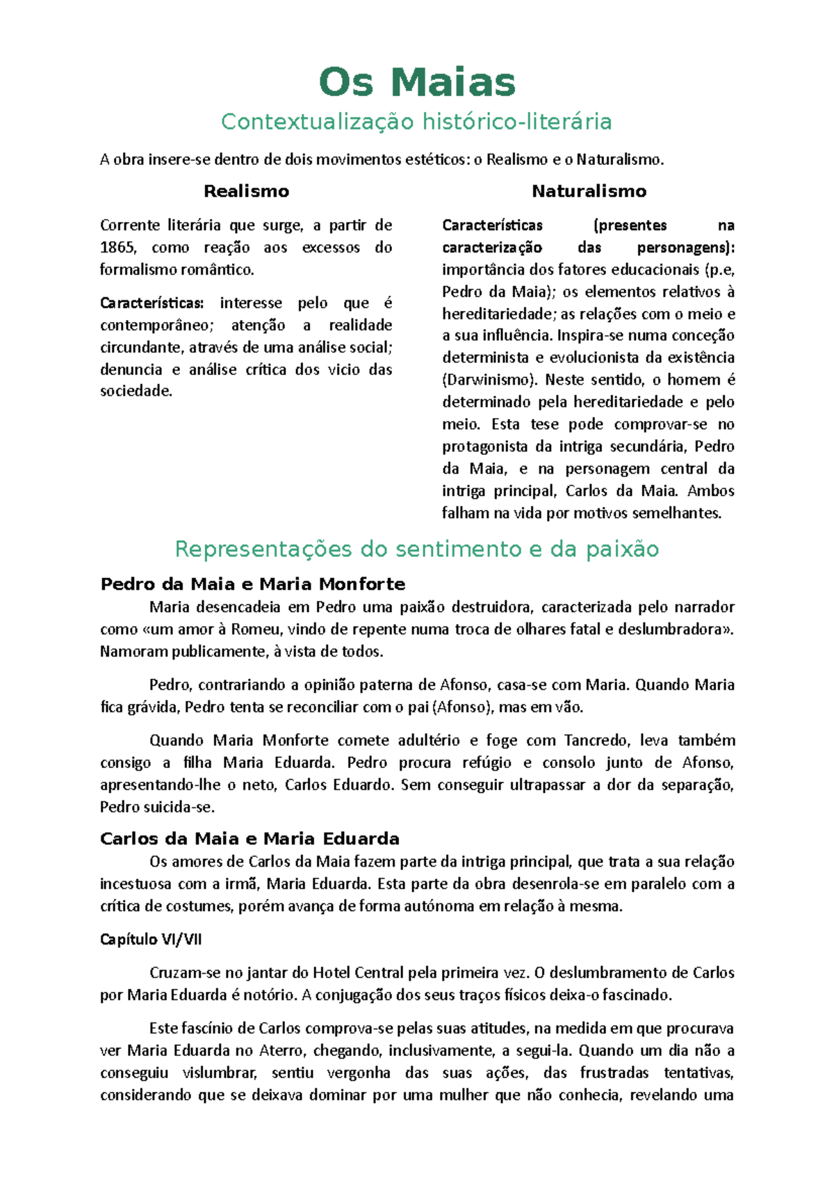 Os Maias resumo - Os Maias Contextualização histórico-literária A obra ...