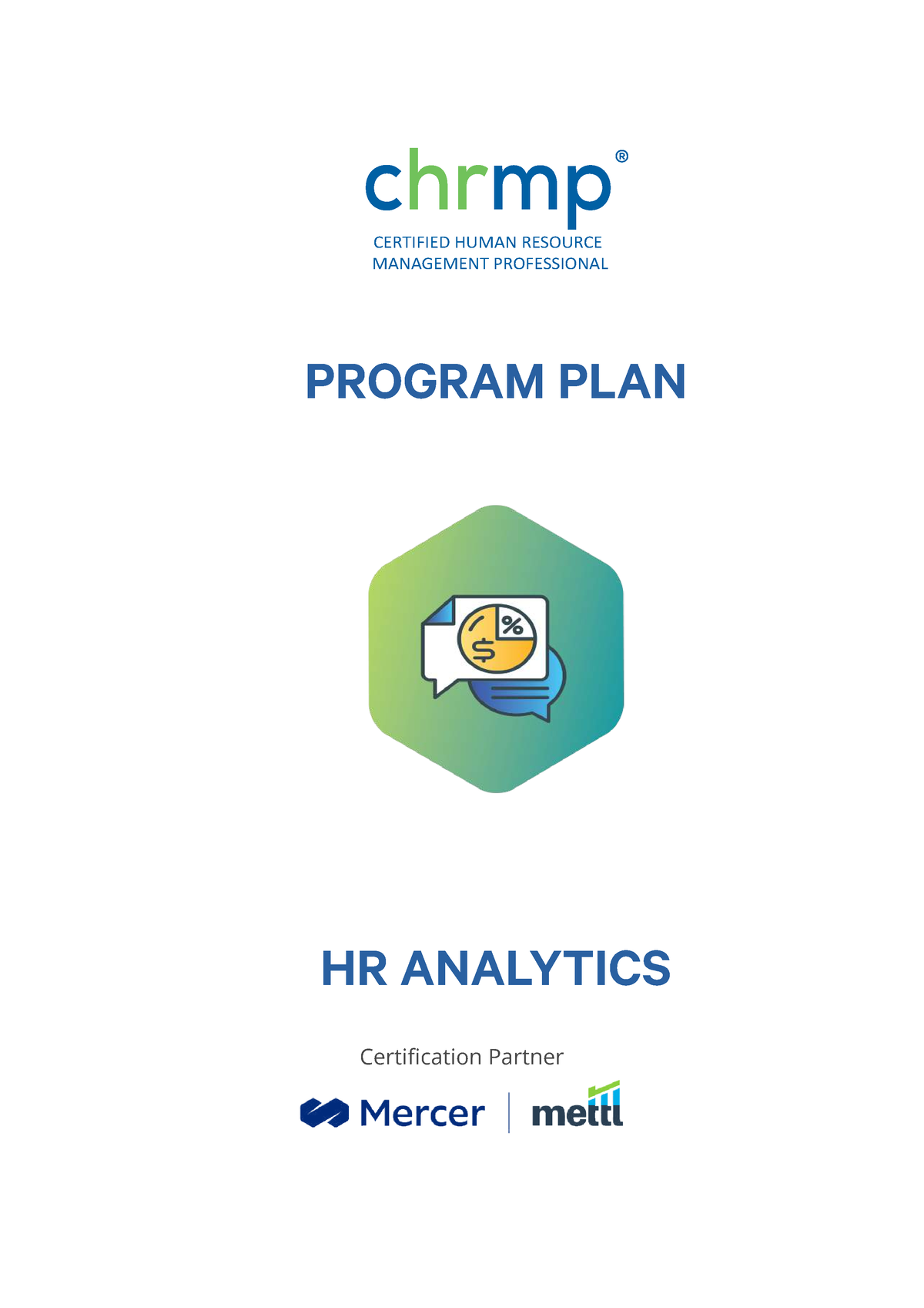 Program Plan HR Analytics - HR ANALYTICS Chrmp ® CERTIFIED HUMAN ...