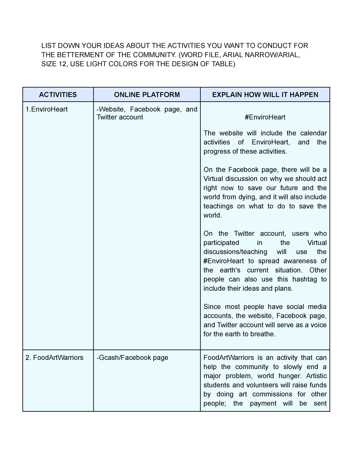 assignment interactive module