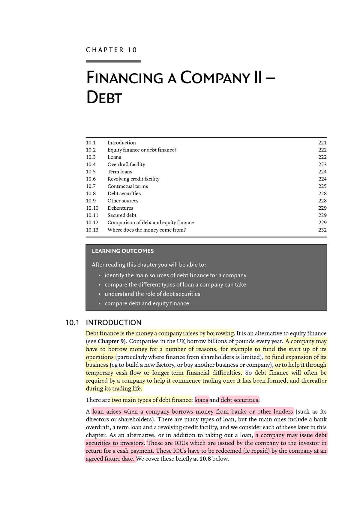 Chapter 10 - Financing A Company II – Debt 221 CHAPTER 10 Financing A ...