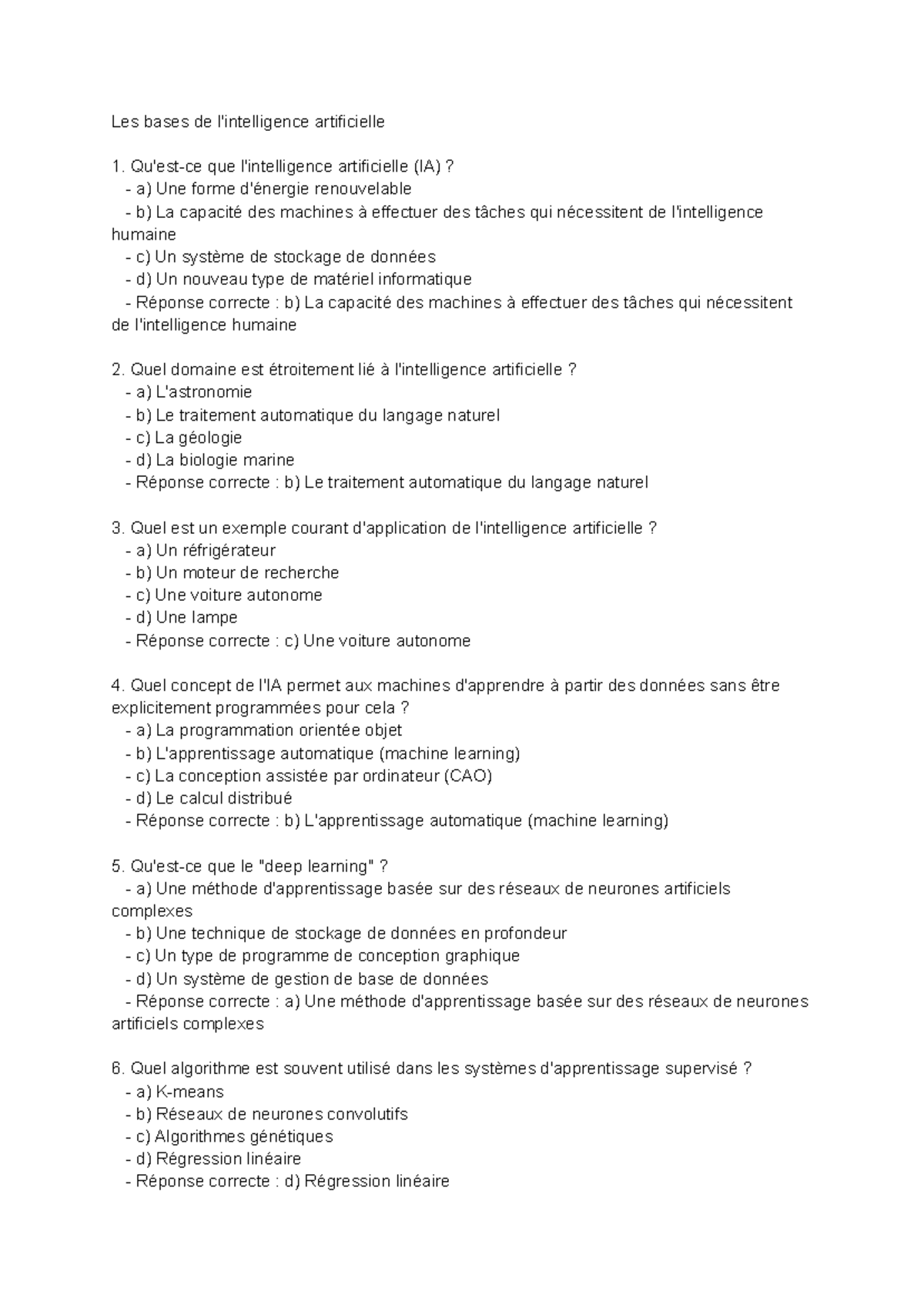 Les bases de l'intelligence artificielle - Les bases de l'intelligence ...