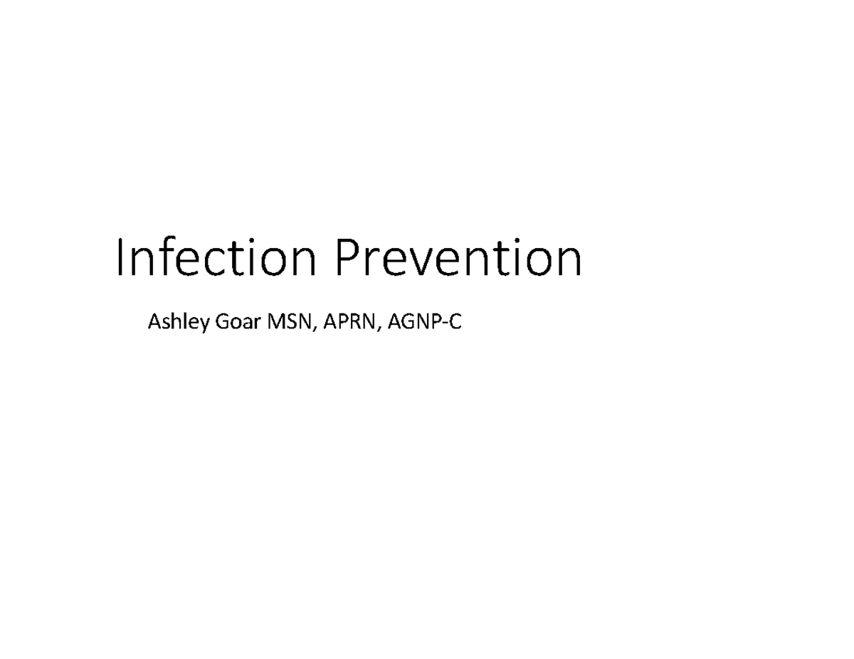 BC Infection Prevention And Hygiene - Infection Prevention Ashley Goar ...