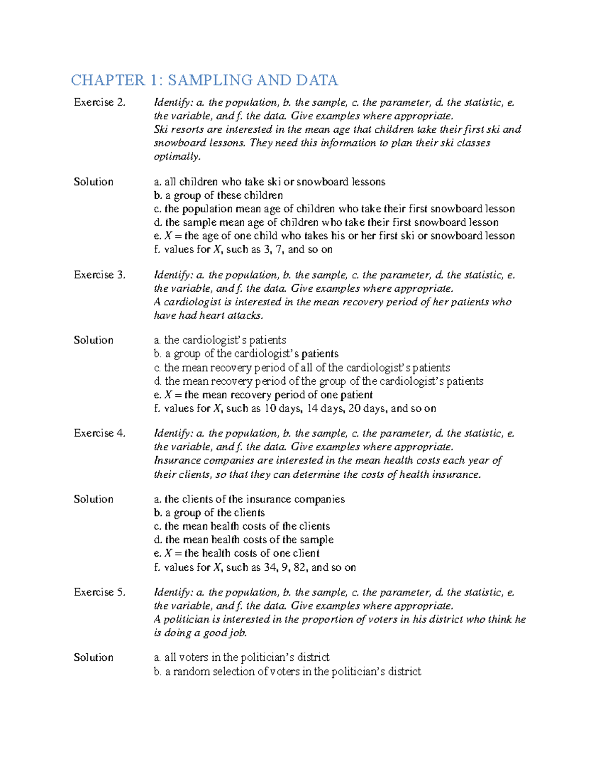 2500-Ch01 - lecture notes - CHAPTER 1: SAMPLING AND DATA Exercise 2 ...