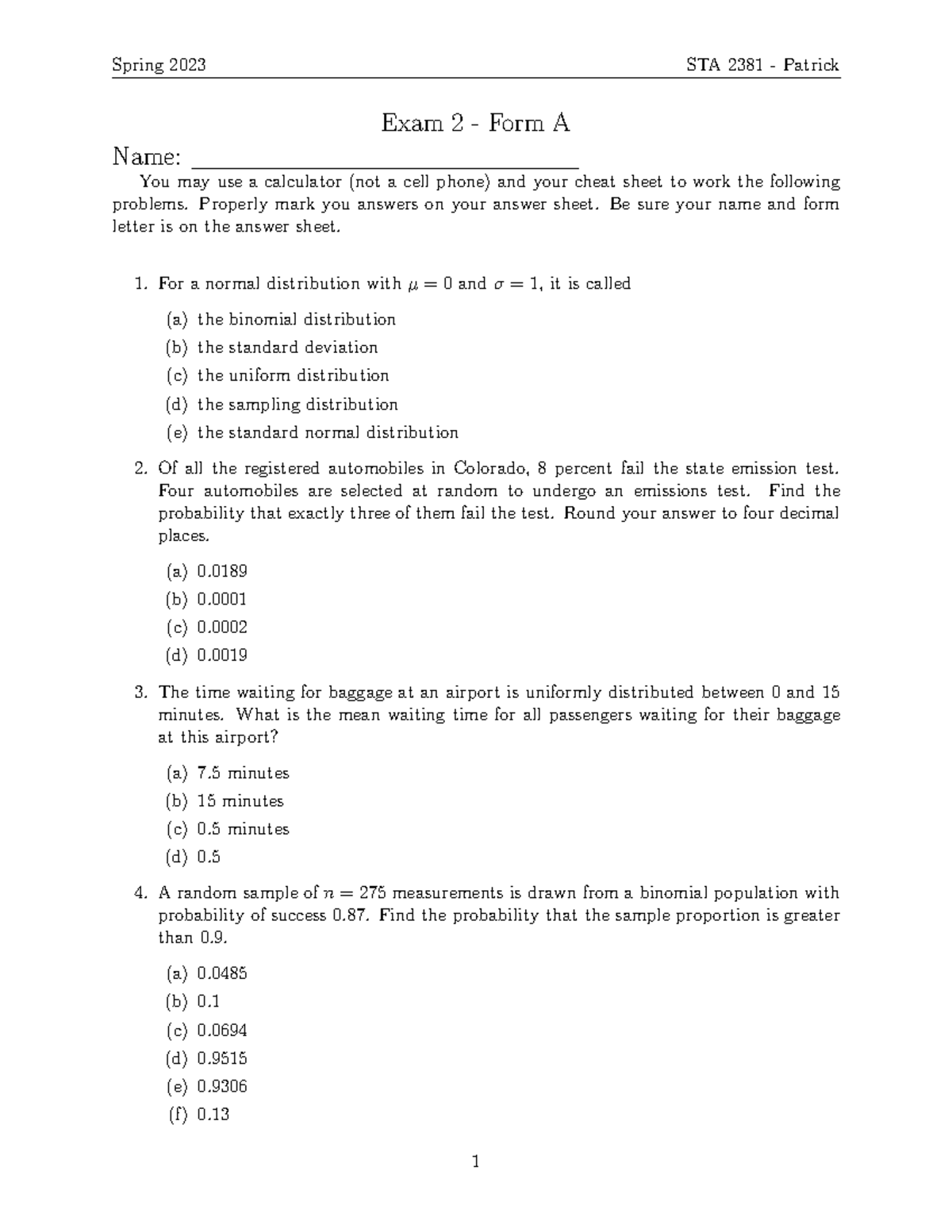 exam-2-form-a-test-exam-2-form-a-name-i-you-may-use-a-calculator-not-a-cell-phone-and