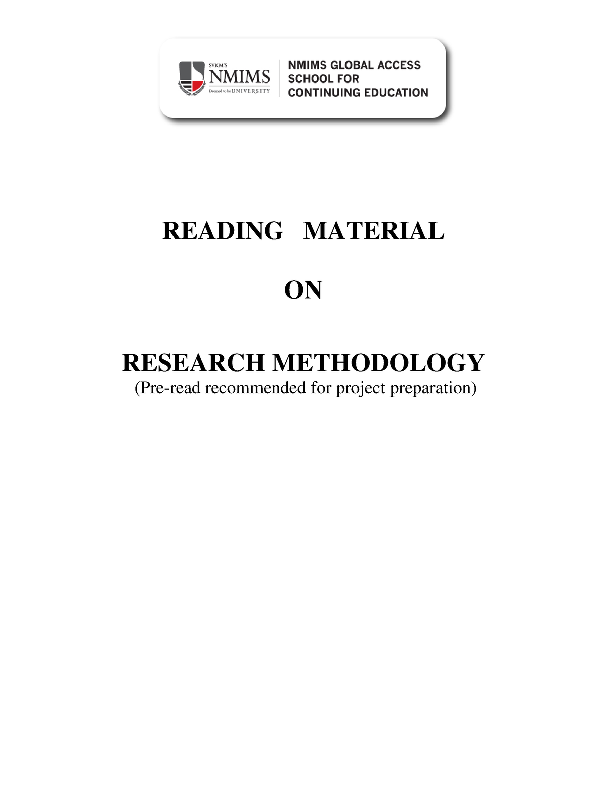 Research Methodology Bp Gl MBsi UB - READING MATERIAL ON RESEARCH ...