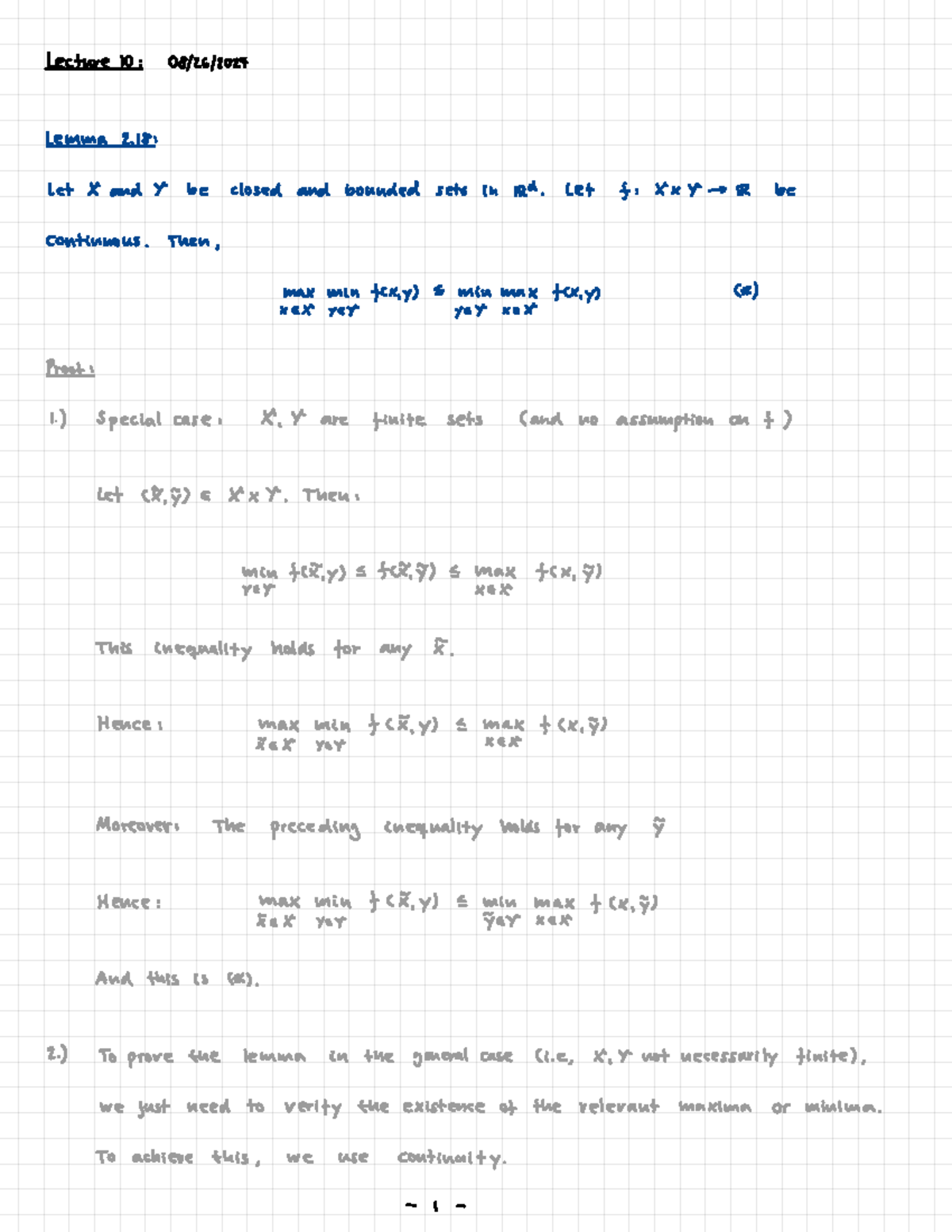 MATH167Summer 2024 Notes Lecture 10 - Lecture 10 : 08/26/ Lemma 2. 18 ...