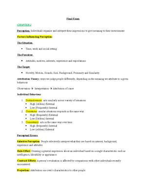 ORGB Notes - CH 1-4 - Chapter 1: INTRO TO ORGANIZATIONAL BEHAVIOUR ...
