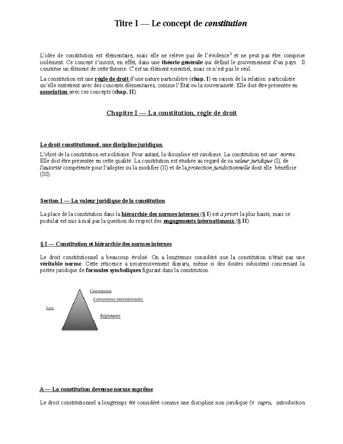 Droit-constit-2 - Note Cours - Titre I — Le Concept De Constitution L ...