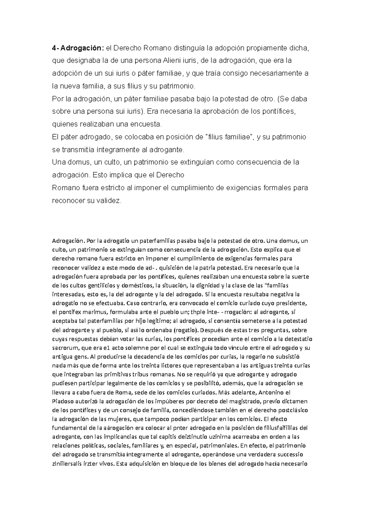 Adrogacion - 4- Adrogación: el Derecho Romano distinguía la adopción ...