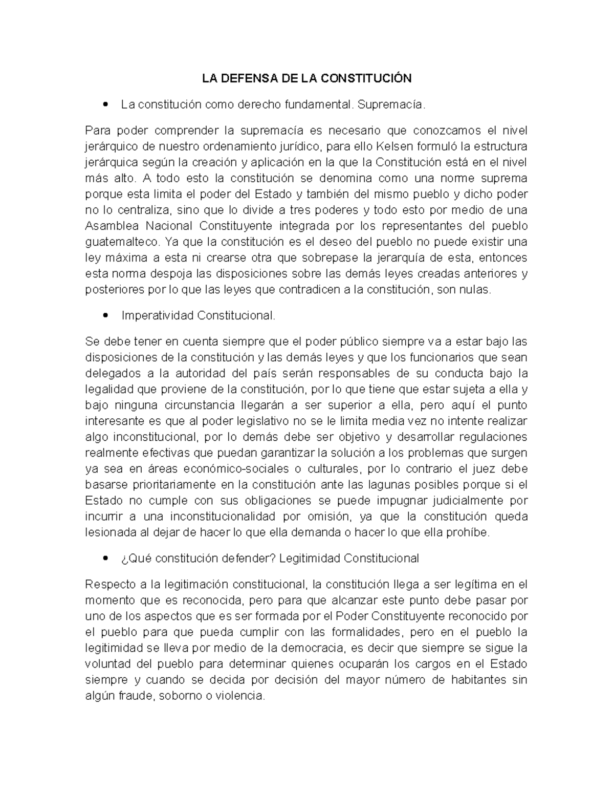 Resumen de LA Defensa DE LA