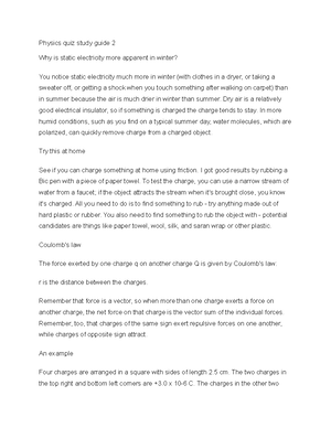 Physic Resistance notes - Physic Resistance notes Resistance and Ohm's ...