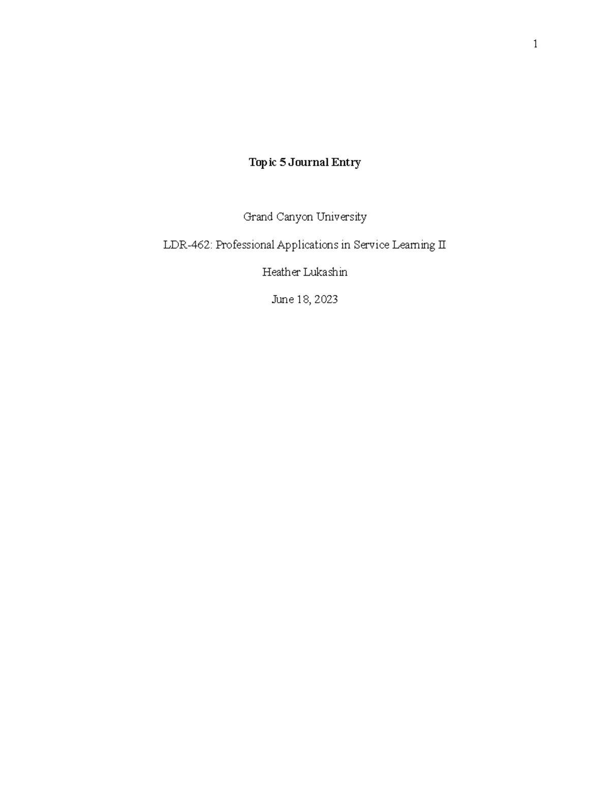 Topic 5 journal entry - coursework - Topic 5 Journal Entry Grand Canyon ...