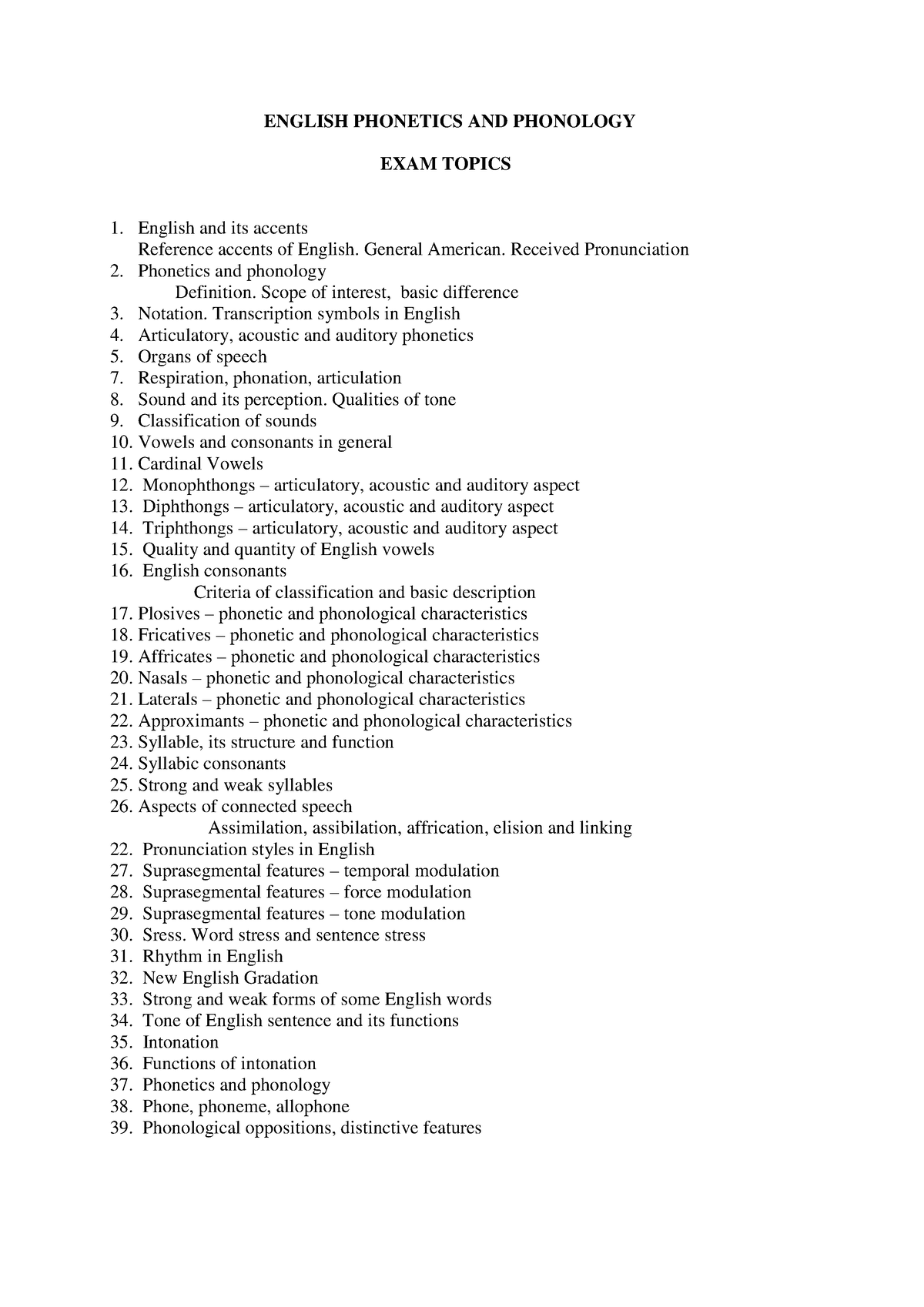 research topics in english phonology