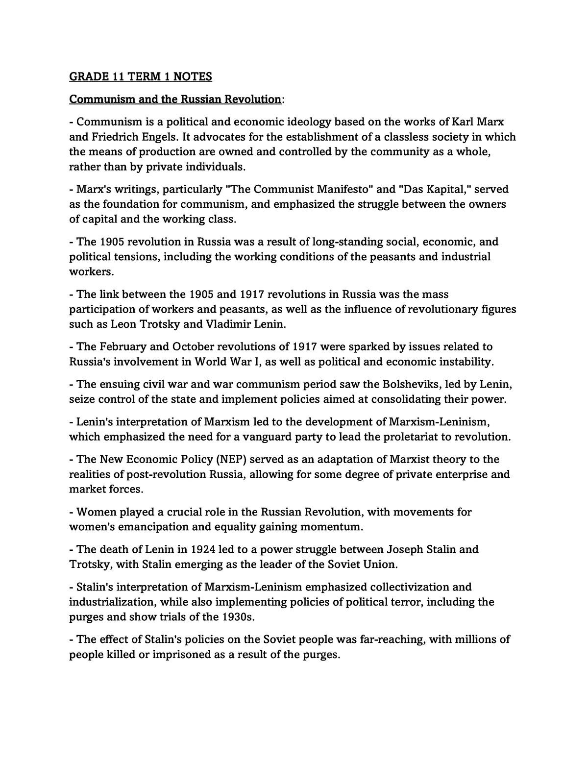 war communism essay grade 11 conclusion