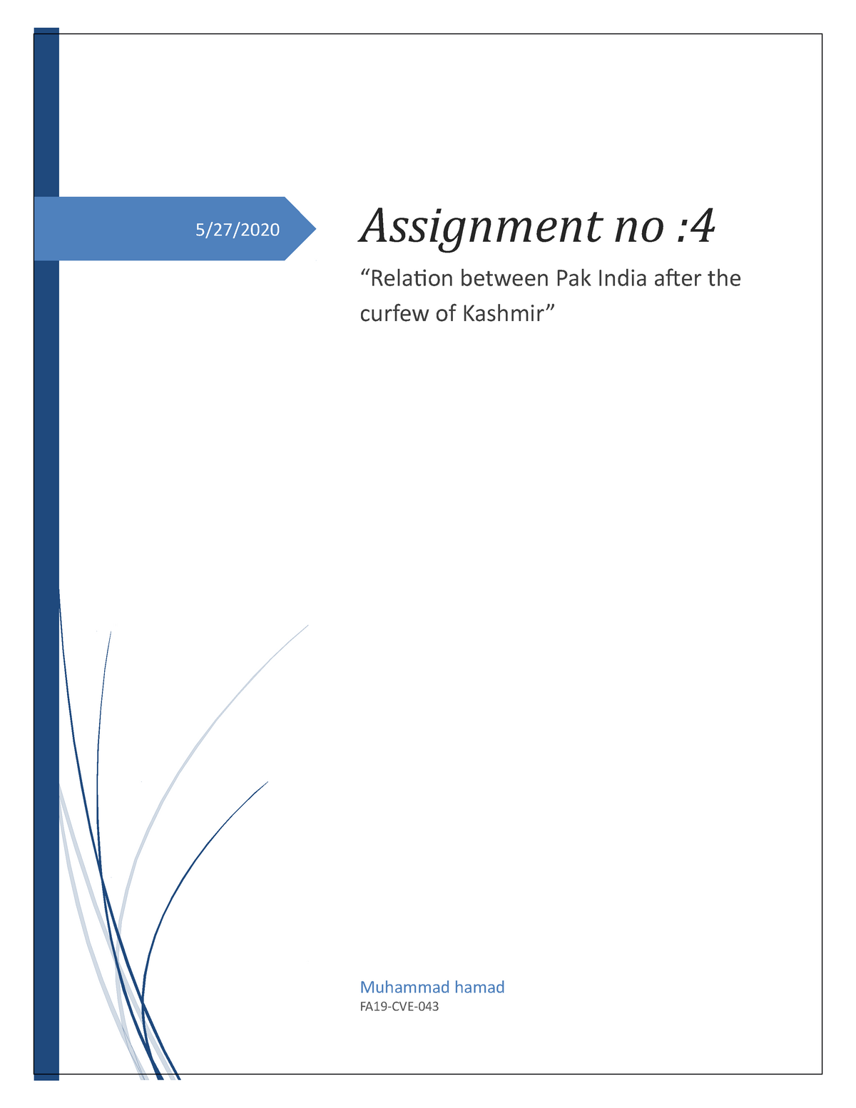 kashmir issue assignment pdf