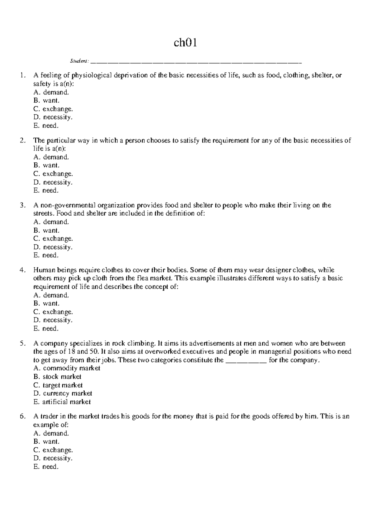 Chapter 1 Multiple Choice Question - Ch01 Student: - Studocu