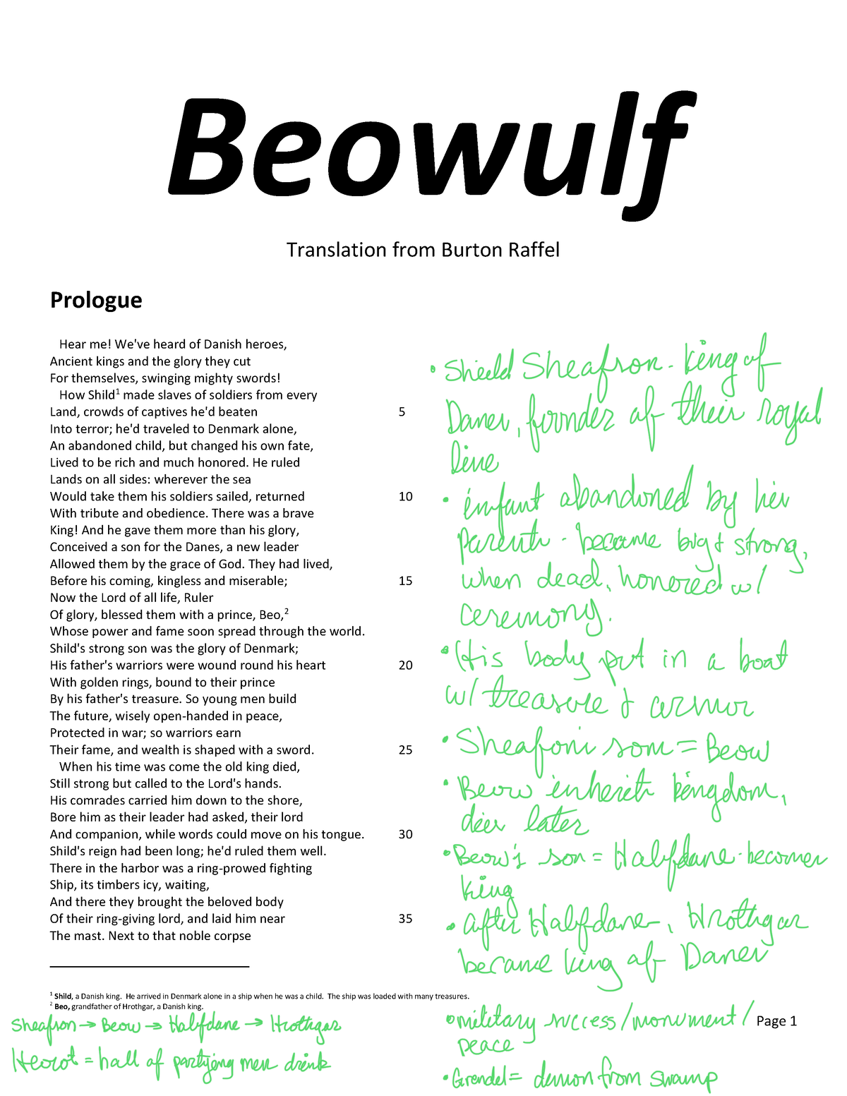 Beowulf in Old English. STOP READING if you don't want spoilers…, by Barce