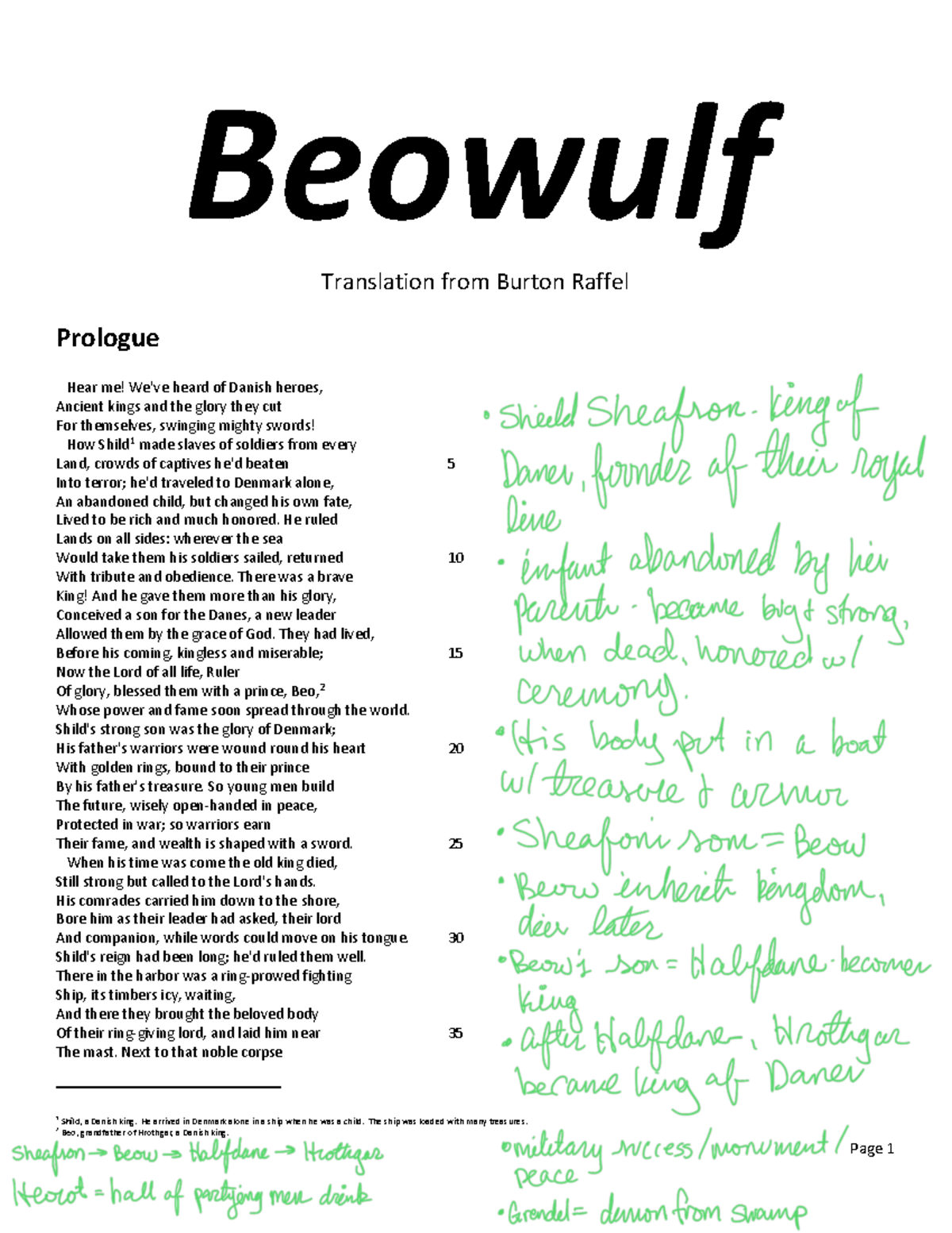 Beowulf in Old English. STOP READING if you don't want spoilers…, by Barce