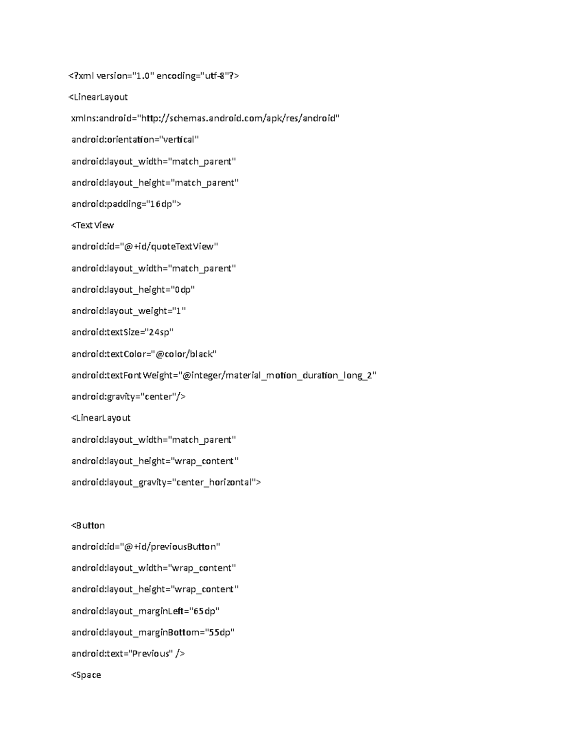 Xml version