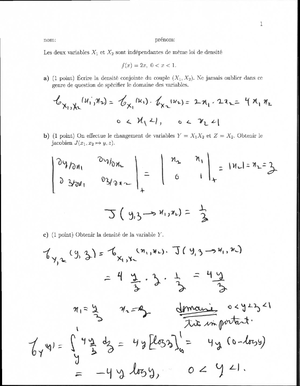 Quiz 4 - Été 2024 - Quiz - Nom(s) : Prénom(s) : Un échantillon de ...