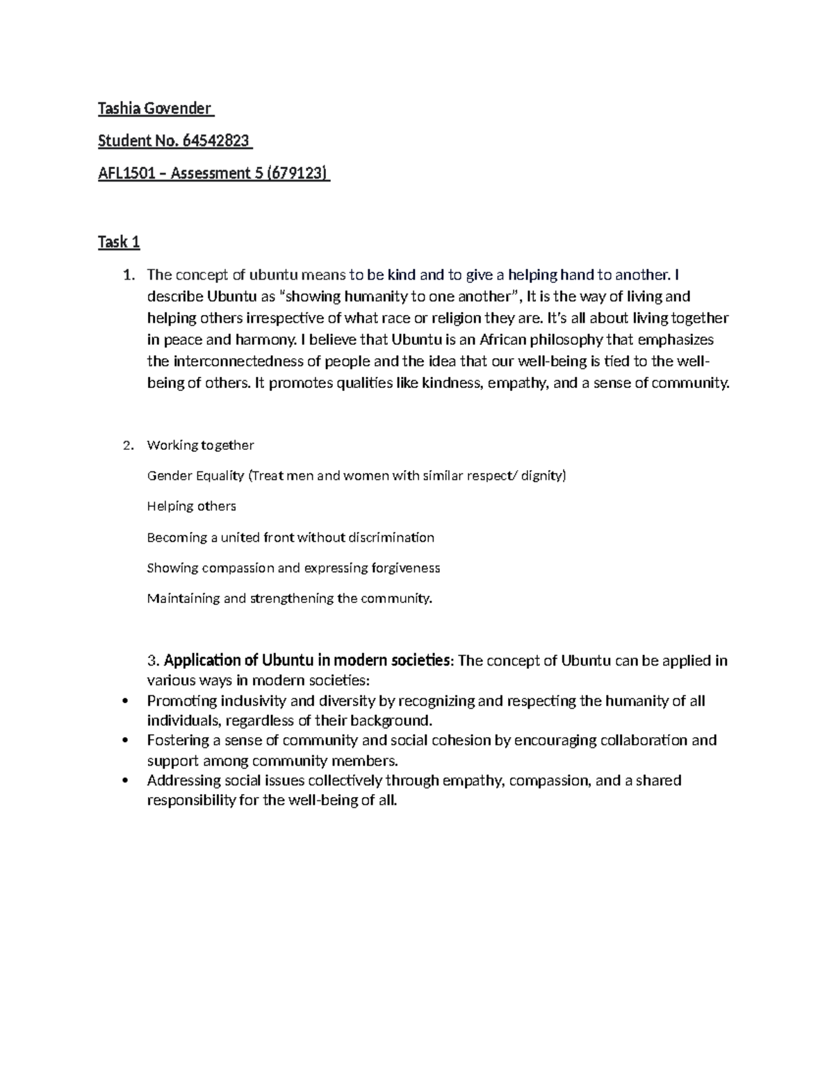 afl1501 memorandum assignment 5 pdf