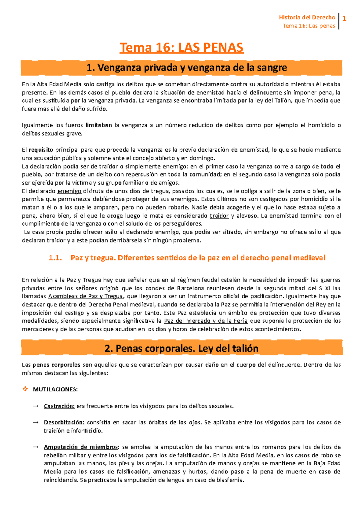 TEMA 16 - Tema 16 - Tema 16: Las Penas 1 Tema 16: LAS PENAS 1. Venganza ...