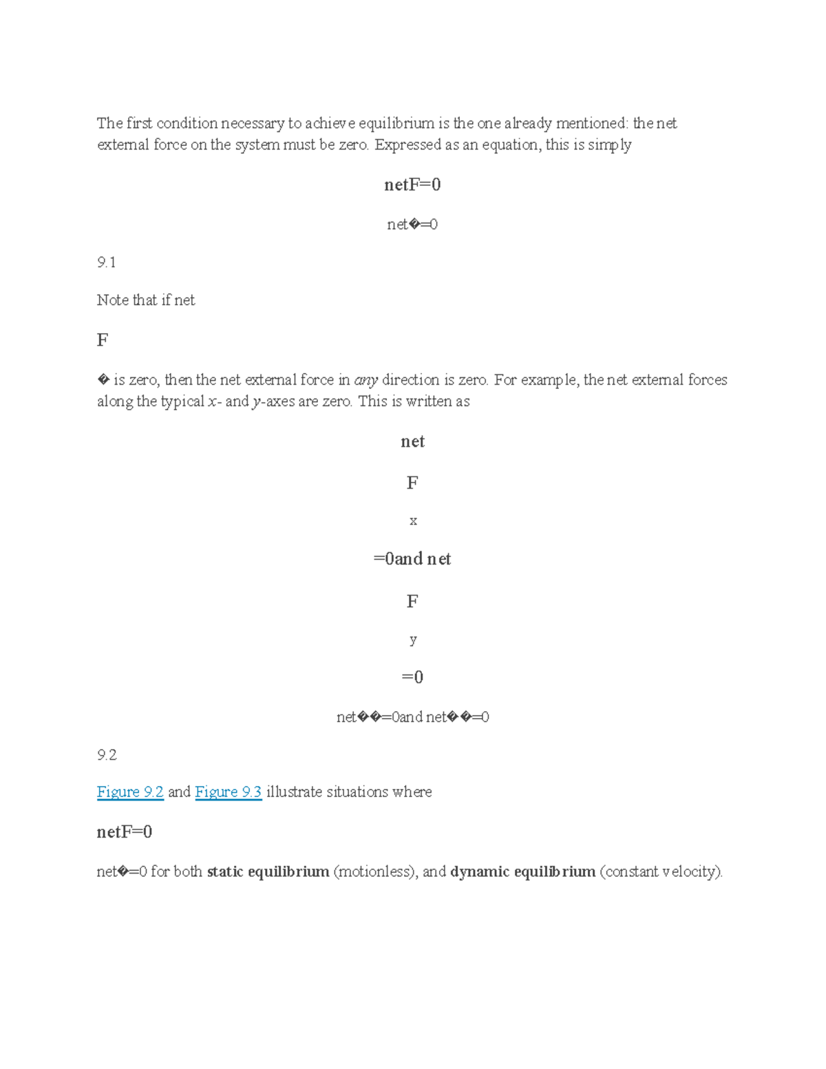 Lesson Note on Equilibrium 1 - The first condition necessary to achieve ...