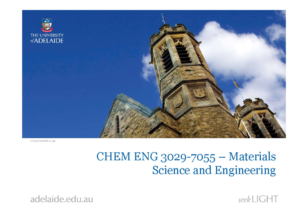 L2 Materials Science and Engineering (2020) CHEM ENG 30297055