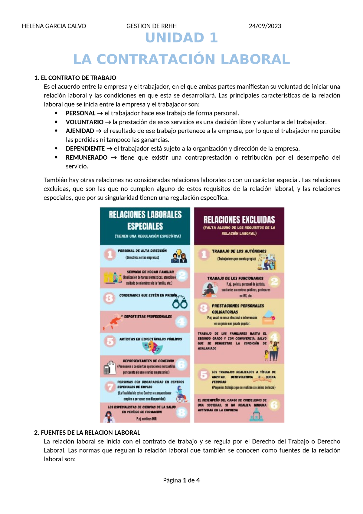 Unidad 1 - UNIDAD 1 LA CONTRATACIÓN LABORAL 1. EL CONTRATO DE TRABAJO ...