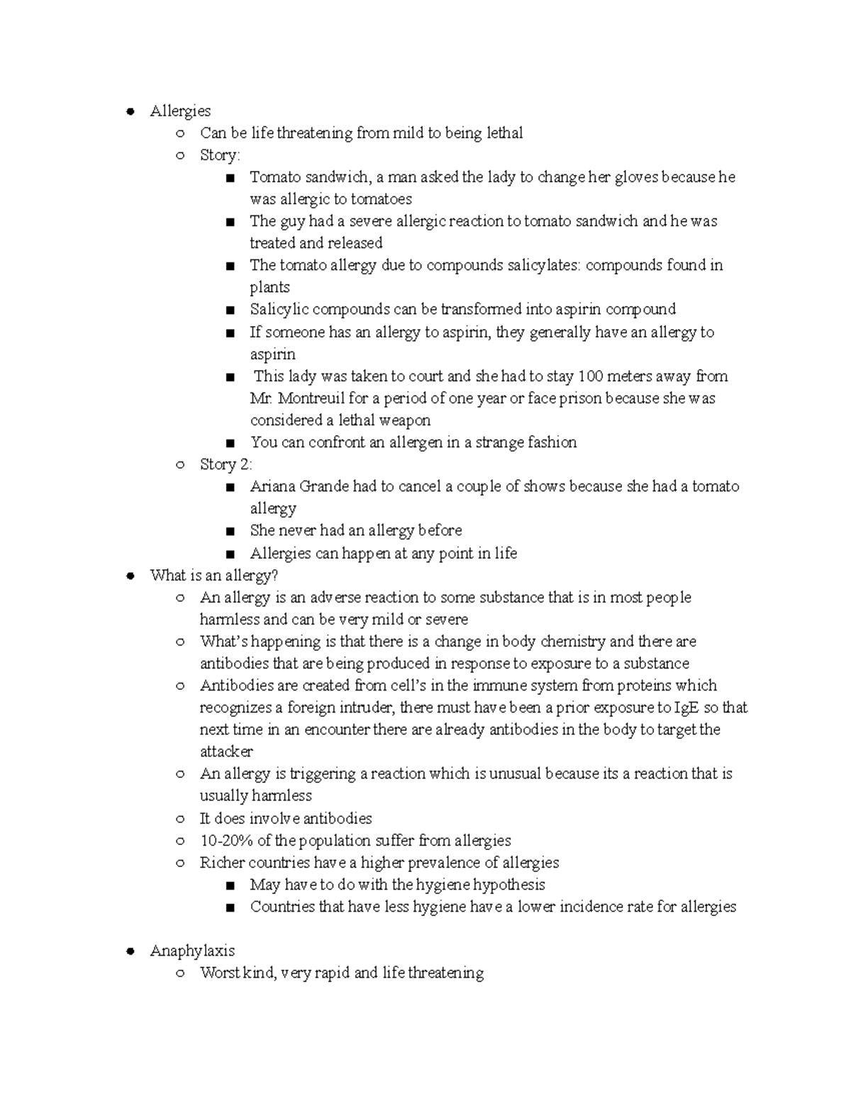 Allergy-A (CHEM 183
