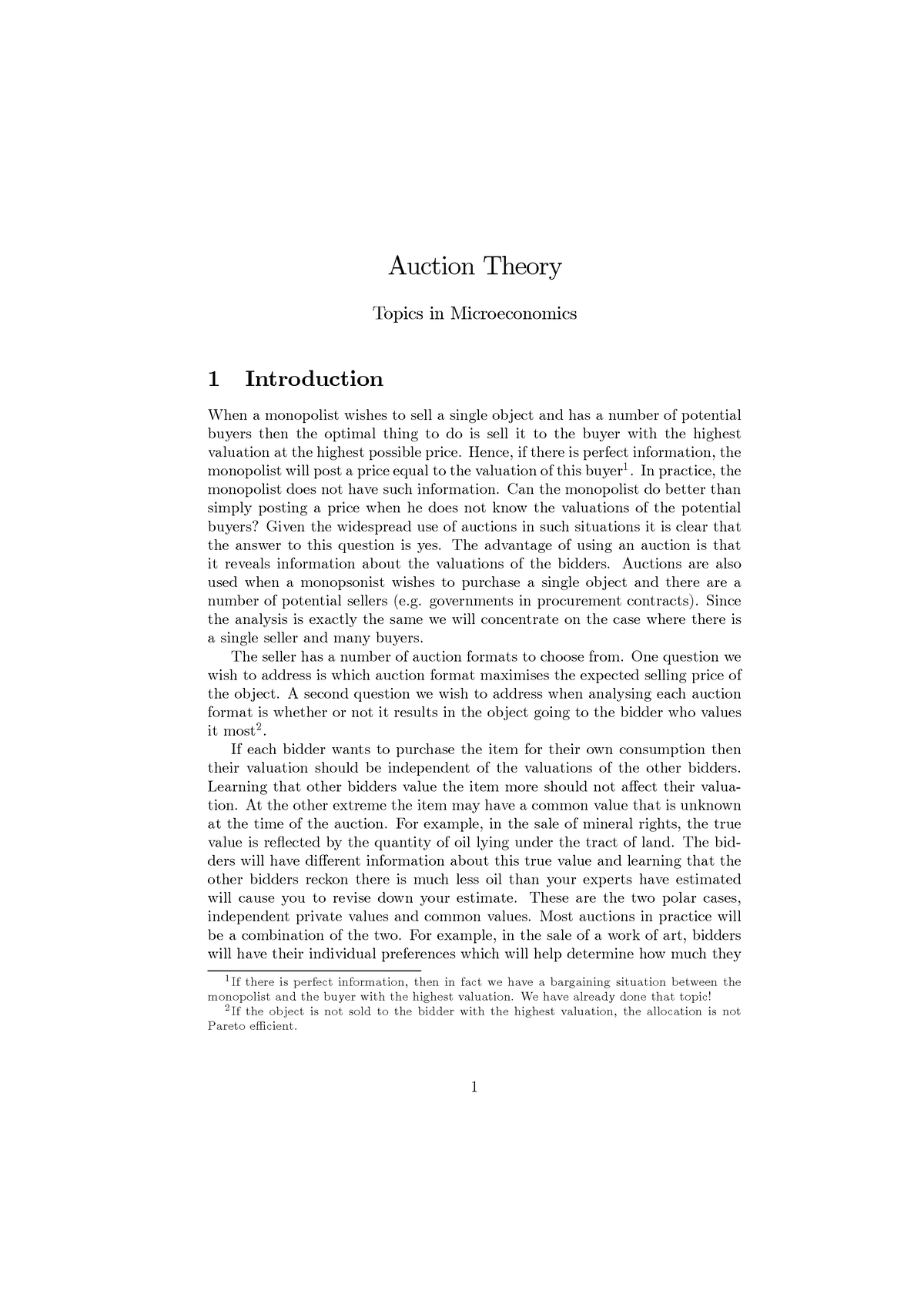 auction theory research paper