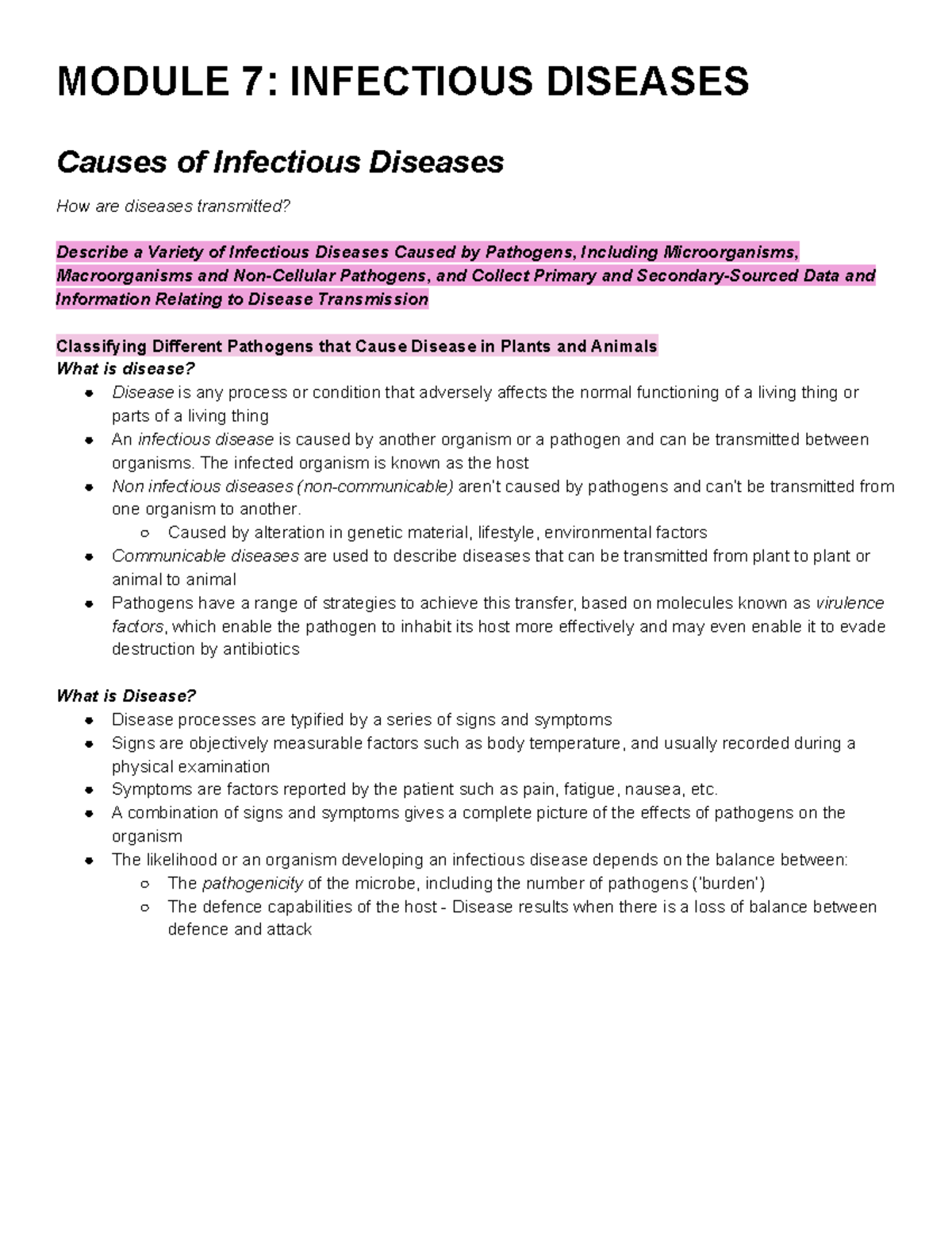 LIV BIO Module 7 Notes gl not mine js want free access lol MODULE 7