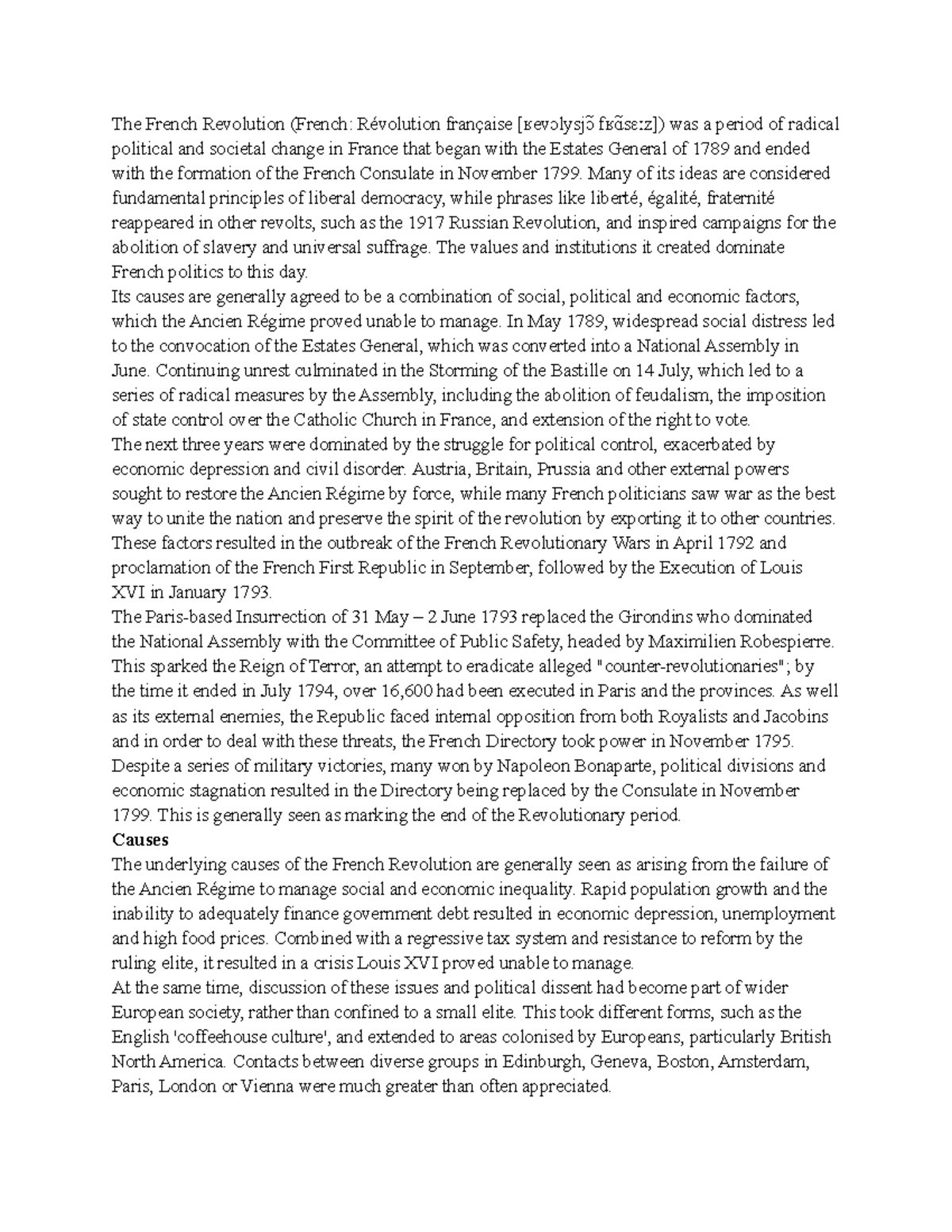 Frenchrevolution - The French Revolution (French: Révolution française ...
