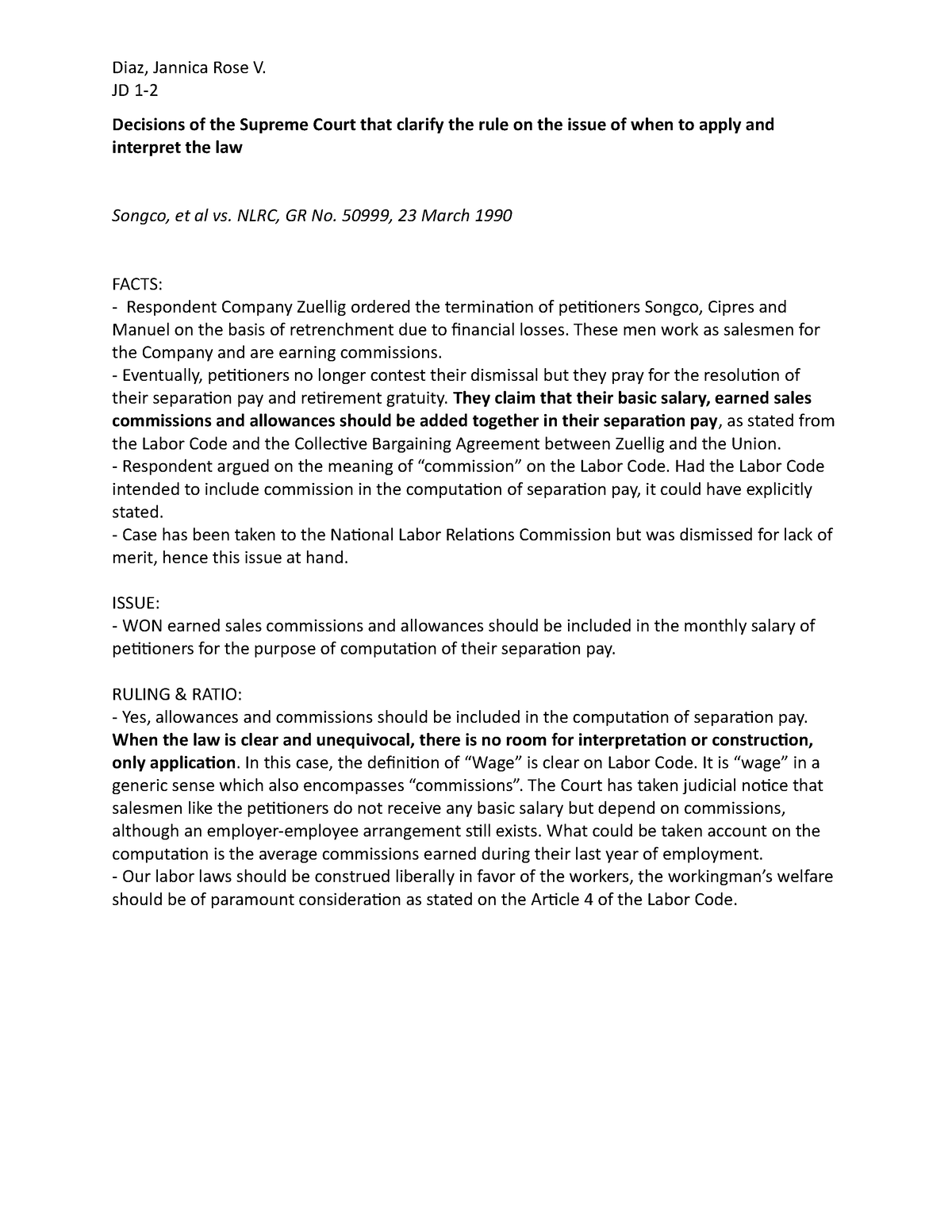 Case Digests Stat Con - N/A - JD 1- Decisions Of The Supreme Court That ...