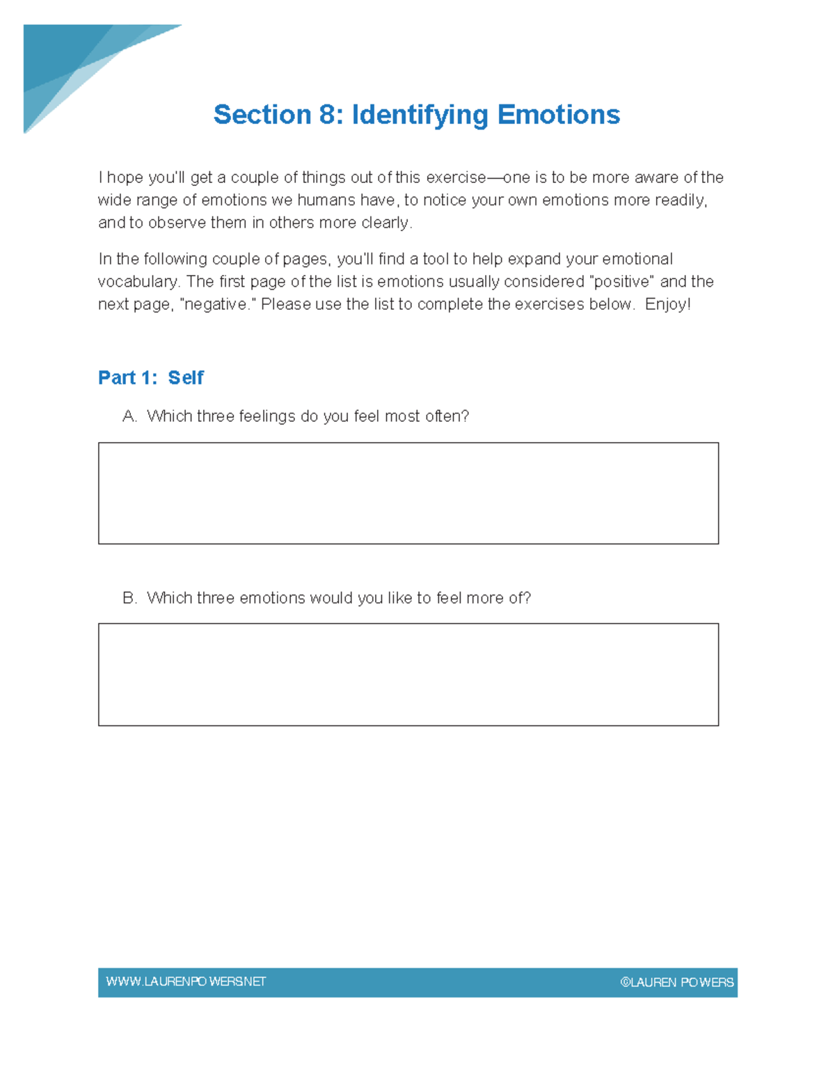 Active Listening S8 - ..... - Section 8: Identifying Emotions I hope ...