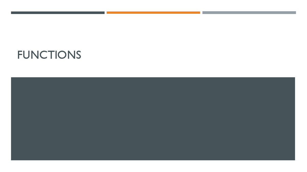 6 Python Functions - FUNCTIONS OBJECTIVES At the end of this chapter ...